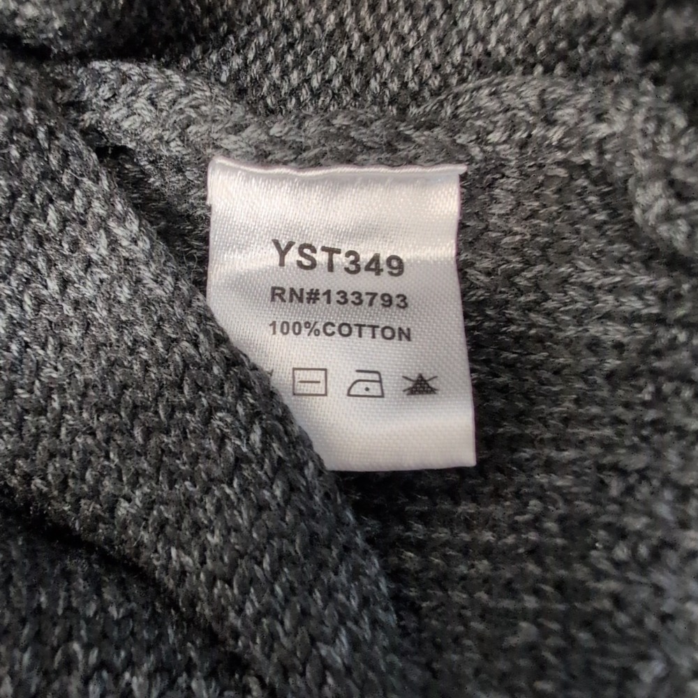 POL Anthropologie Oversized Slouchy Pocket Sweater Black Raw Rolling Edge Medium - Picture 11 of 11